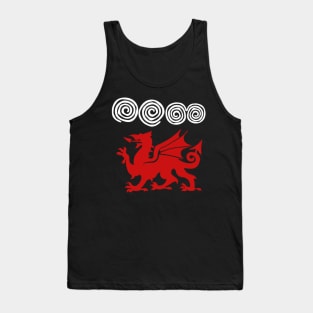 Welsh Dragon Spiral Rock Art Tank Top